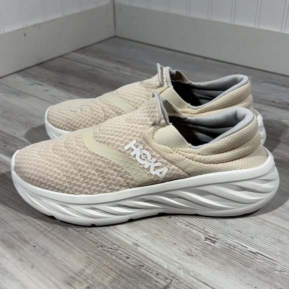 Hoka One One Women's Size 9 Ora Recovery Shoe 2 White Slip On 1119398 - Picture 2 of 14